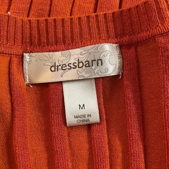 Dressbarn, deep orange fitted sweater top - Picture 3 of 6